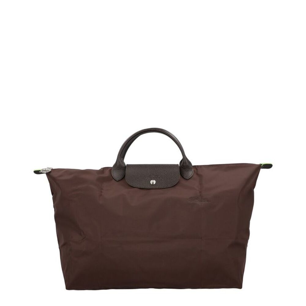 Longchamp LE PLIAGE GREEN L TRAVEL BAG in MOCHA, EUC